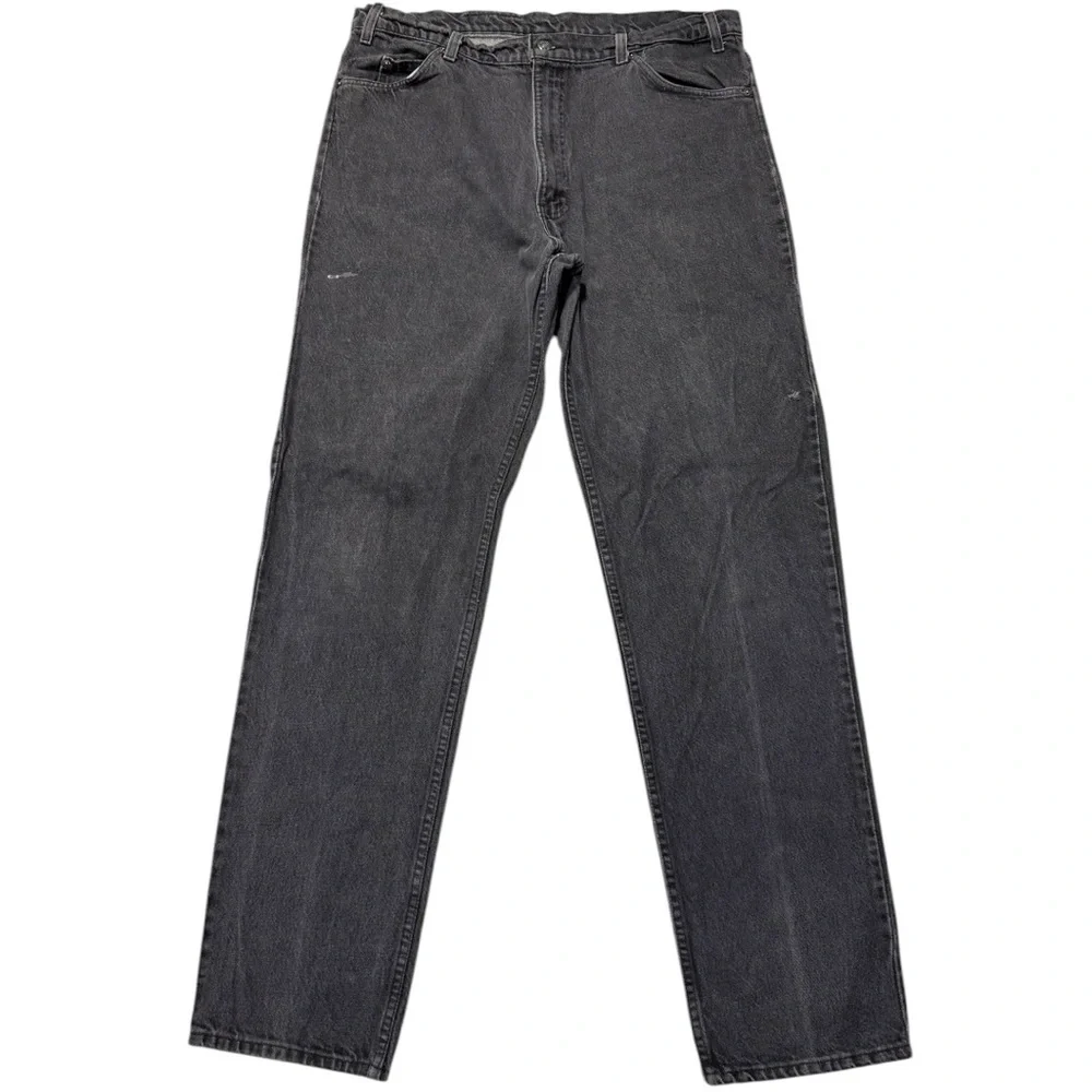 Vintage Levi's‎ 505 regular fit Black Jeans with an Orange Tab Jeans - 38x36
